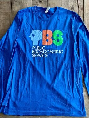 NWOT - Unisex Long Sleeve PBS Retro Logo Printed T-shirt
